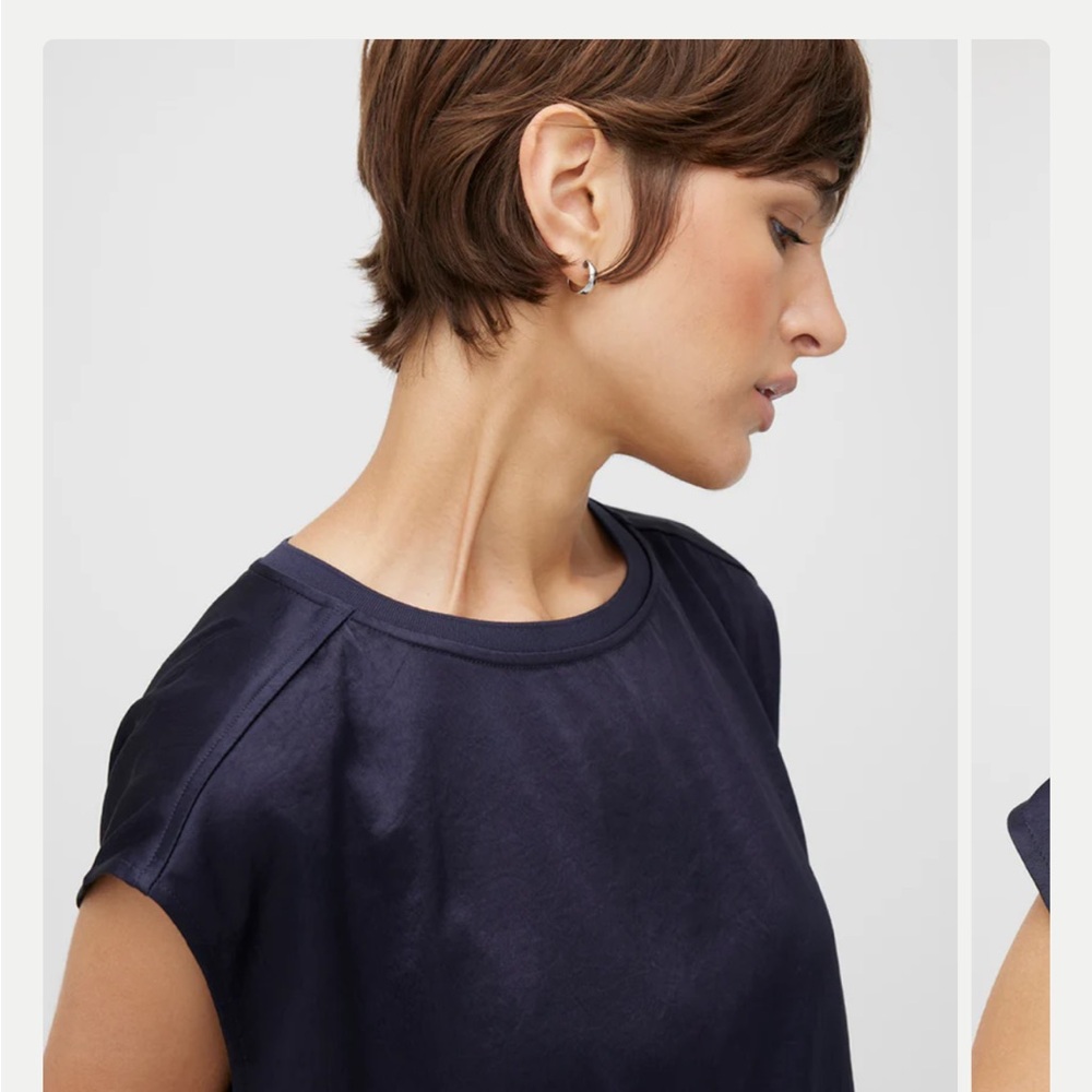 NWT Kit and Ace Navy Satin Tee - Picture 5 of 10